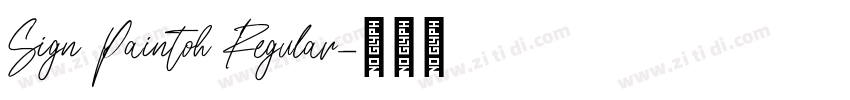 Sign Paintoh Regular字体转换